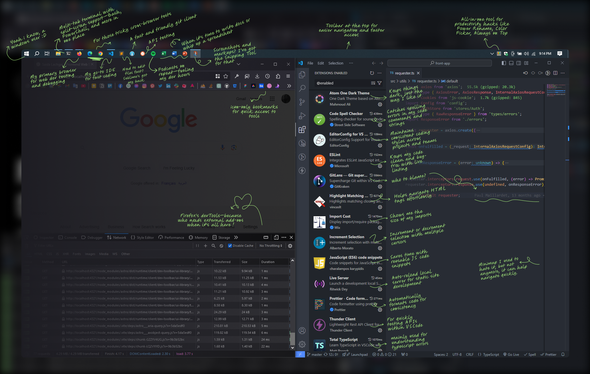 My Developer Workspace: Tools, Extensions, and Setup